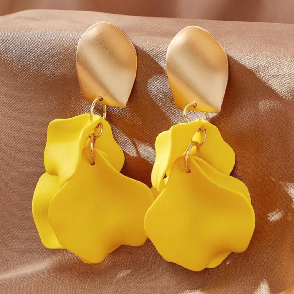 Yellow Gold Statement Earrings